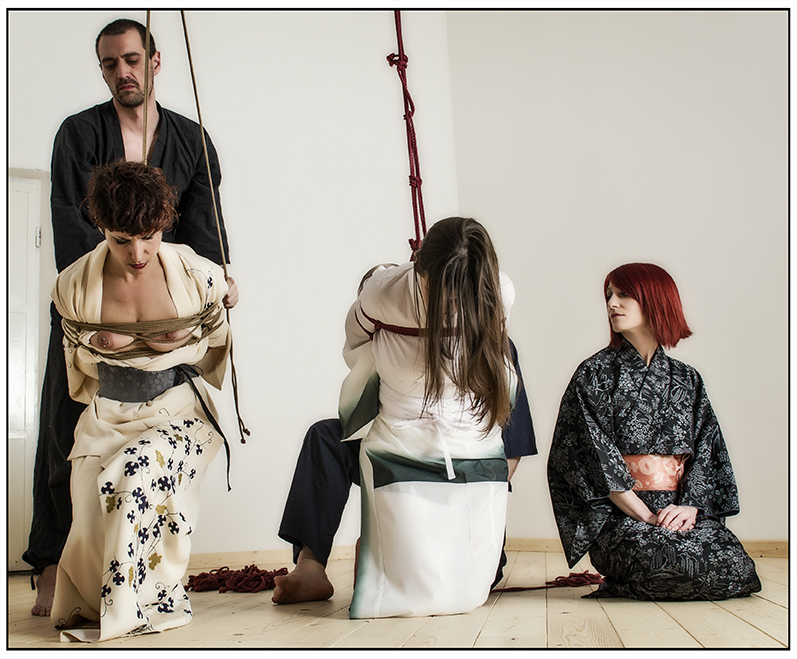 Shibari Bondage Session With Multiple Models In Rome Italy 2013