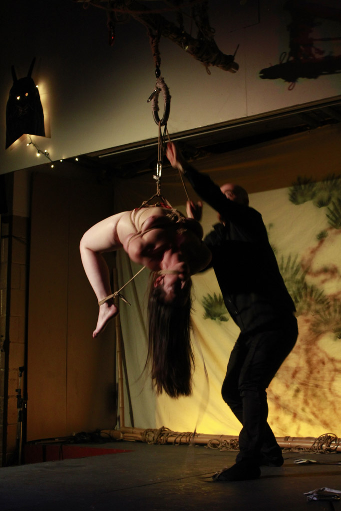 London Shibari Bondage Performance By Wykd Dave & Clover 2013