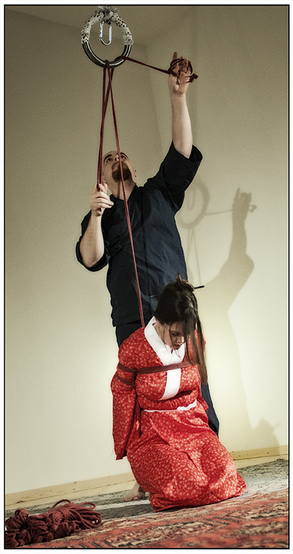 Shibari Rope Bondage Show In Rome Italy In 2013 With Wykd Dave And Clover